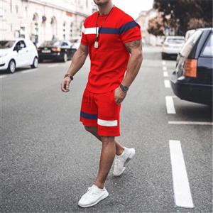 Men's short sleeved sports and leisure set