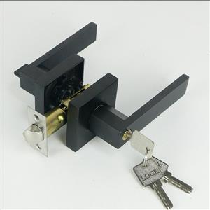 Minimalist black bedroom door lock