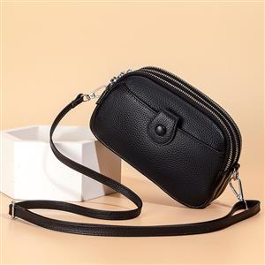 Genuine leather fashionable mom bag