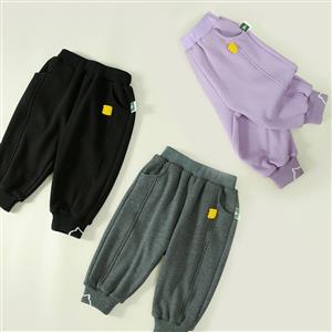 Winter New Children's Pants Unibody Plush for Boys and Girls